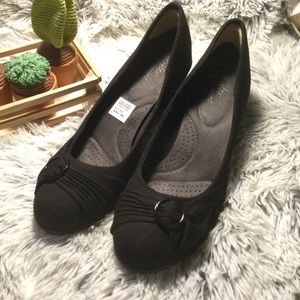 Del Flex Comfort Black Wedge Women’s Size 12